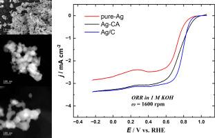 Unsupported and carbon-supported silver catalysts for oxygen reduction reaction in alkaline media