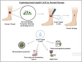 Ionic liquid choline and geranic acid-mediated topical drug delivery in skin tissue regeneration and neutralization of potential pathogens: A review