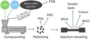 Utilizing spent coffee grounds as sustainable fillers in biopolymer composites: influence of particle size and content†