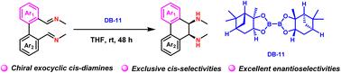 Asymmetric intramolecular reductive coupling of bisimines templated by chiral diborons†