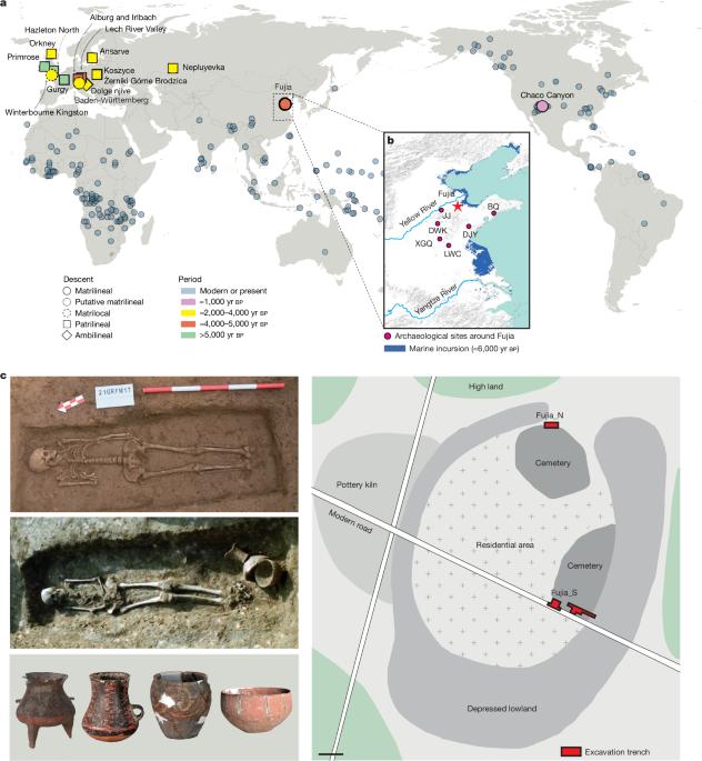 Ancient DNA reveals a two-clanned matrilineal community in Neolithic China