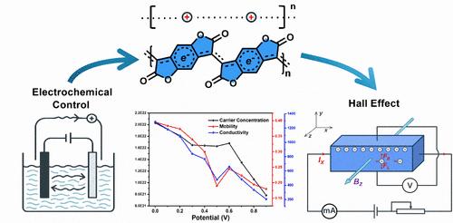 Charge Transport Properties of PBFDO at Various Doping Levels: An Electrochemical Control and Hall Effect Characterization Study