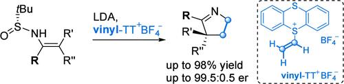 Formal [3 + 2] Annulation of β,β-Disubstituted Enesulfinamides with Vinyl Thianthrenium Salt: Asymmetric Construction of 3,3-Disubstituted 1-Pyrrolines