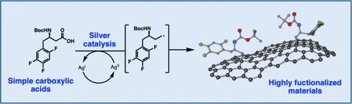 Covalent Functionalization of Graphene and Carbon Nanotubes by Radical Decarboxylation