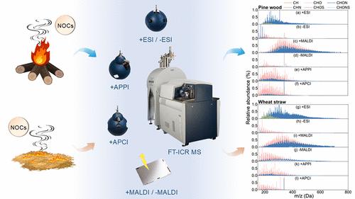 Water-Soluble Nitrogen-Containing Organic Compounds in Biomass-Combustion-Derived PM2.5 Characterized by FT-ICR MS with Multiple Ionization Sources