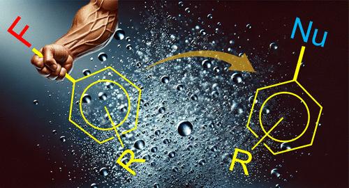 Breaking the Strongest Organic Bonds by Water: Defluorosubstitutions at the Air–Water Interface of Microdroplets