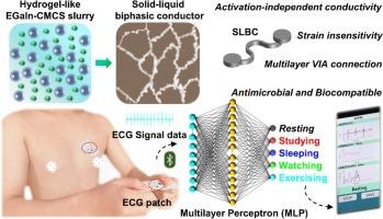 Activation-independent biphasic liquid metal conductor enables multilayer stretchable electronics