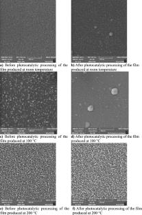 Effect of substrate temperature on the photocatalytic degradation efficiency of methylene blue using TiO₂ thin films