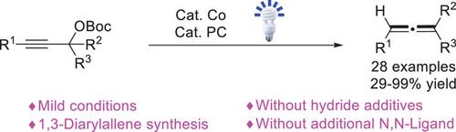 Cobalt-Catalyzed Reduction of Propargyl Alcohols for the Synthesis of 1,3-Diarylallenes Under N,N-Ligand and Hydride-free Conditions