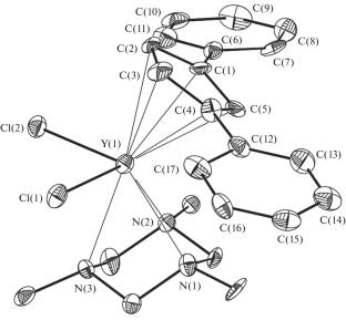 Yttrium Polyphenylcyclopentadienyl Complexes with 1,3,5-Trimethyl-1,3,5-triazacyclohexane