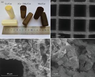 Block Catalysts Based on Ce and Mn Oxides and Cordierite Ceramics for Ozone Decomposition