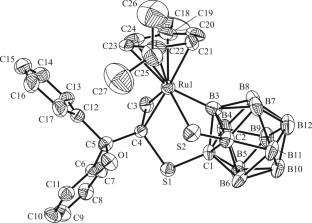 Synthesis and Characterization of Ruthenium Complexes Assembled with 1,1-Diphenyl-2-Propyn-1-Ol and o-Carborane Dichalcogenolato Ligands