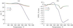 Influence of Gases on the Thermal Destruction of Coal