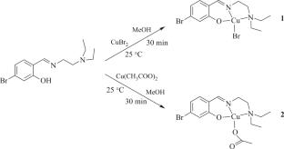Synthesis, Crystal Structures and Catalytic Oxidation Property of Copper(II) Complexes Derived from 5-Bromo-2-((2-diethylaminoethylimino)methyl)Phenol