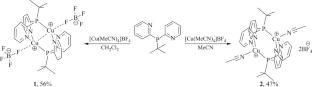 Copper(I) Tetrafluoroborate Complexes with bis(2-pyridyl)-t-Butylphosphine