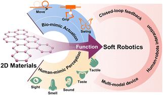 Two-dimensional materials for adaptive functionalities in soft robotics