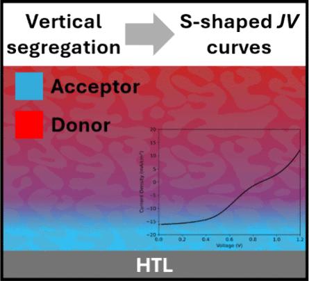 Uncovering S-Shaped IV Curves in Organic Photovoltaics: The Role of DIO-Driven Vertical Segregation
