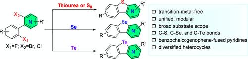 A Unified Strategy for Transition-Metal-Free Synthesis of Benzothienopyridines, Benzoselenopyridines, and Benzotelluropyridines and Related Analogues