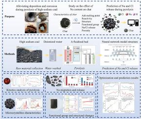 Effect of water washing on pyrolysis of Shaerhu coal and prediction of sodium and chloride release using neural network model
