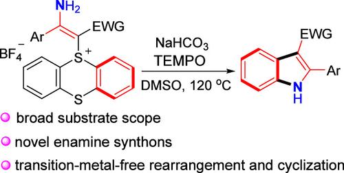 Rearrangement and Cyclization of Enamine Thianthrenium Salts: Effective Access to Substituted Indoles.