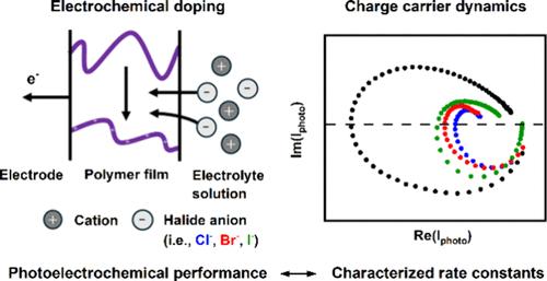 Effect of Doping on Photoinduced Charge Carrier Dynamics of a Semiconducting Polymer, Poly(benzo(1,2-b:4,5-b′)dithiophene-alt-dione) (PBDB-T), in Photoelectrochemical Cells