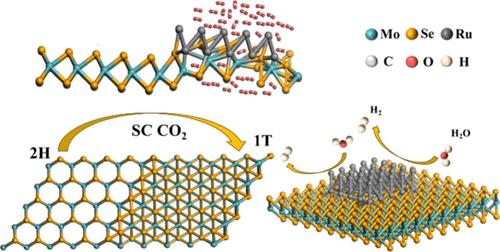Supercritical Carbon Dioxide Introduced a 2H to 1T Phase Transition in Ru/MoSe2 with Enhanced Hydrogen Evolution Performance