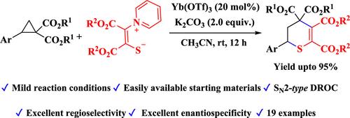 A Synthetic Route to Functionalized Thiopyran Derivatives via Domino Ring-Opening Cyclization (DROC) of Donor–Acceptor Cyclopropanes with Pyridinium Thiolates