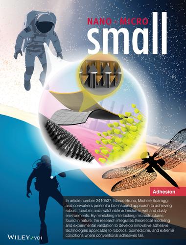 Bio-Inspired Interlocking Micro-Patterning for Tunable, Switchable and Selective Adhesion in Wet and Dusty Environments (Small 24/2025)