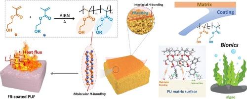 Biomimetic, highly adhesive, self-repairing and fire-protective polymeric coatings for polyurethane foam