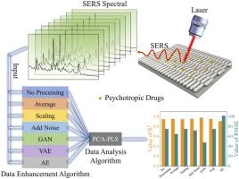 Au@Ag double-ended nano-pencils combined with data-enhanced methods for quantitative detection of psychotropic drugs