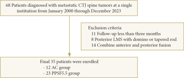 Anterior Corpectomy Versus Posterior Pedicle Screw Fixation With 5.5-mm Rods for Metastatic Spinal Tumor Located in the Cervicothoracic Junction.