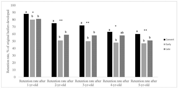 Converting spring-born heifers into summer-calving herds increases subsequent cow longevity and productivity.