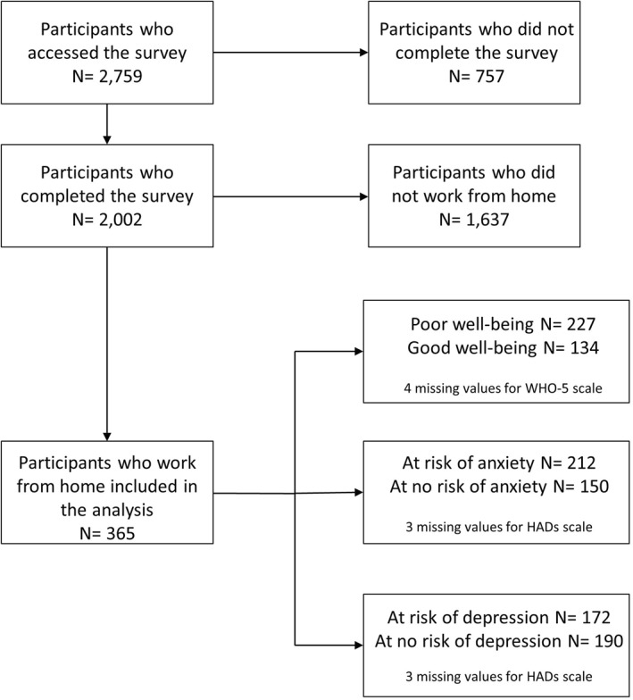 Impact of Working From Home on the Psychological Well-Being of 365 European Patients With Rheumatic Diseases During COVID-19 Pandemic. Results of the REUMAVID Study.