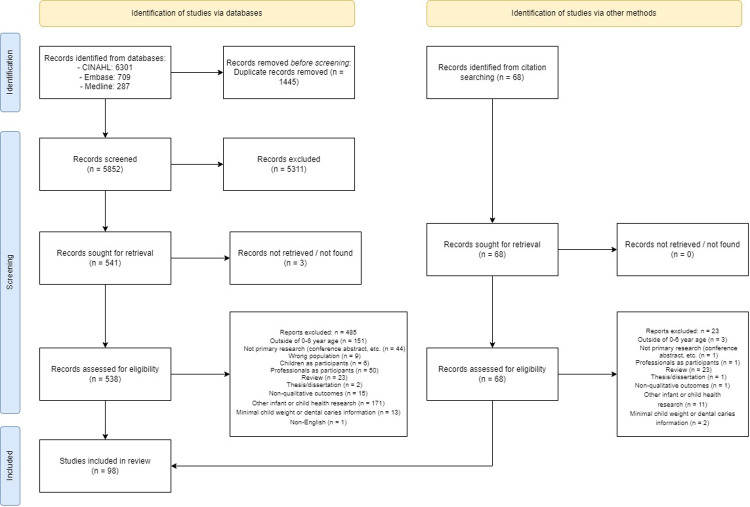 Carer perspectives on overweight, obesity and dental caries in early childhood: findings from a systematic qualitative review.