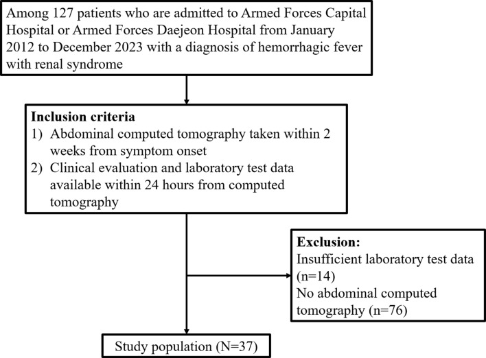 Prognostic value of a new computed tomography severity score in hemorrhagic fever with renal syndrome.