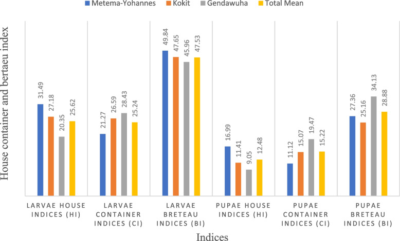 Physical and chemical characteristics of Aedes larval habitats in Metema District, Northwest, Ethiopia.