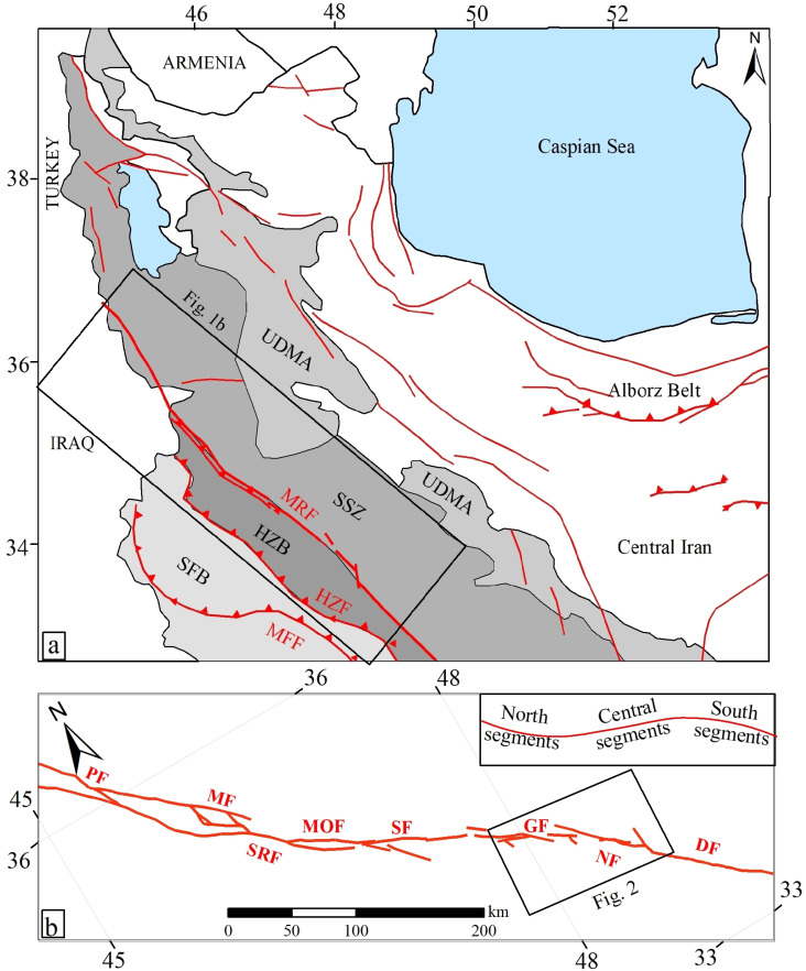 The NW extension of the Nahavand Fault along the Main Recent Fault, west Iran.