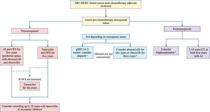 How to choose optimal adjuvant therapies for high-risk hormone receptor-positive, HER2-negative breast cancer after chemotherapy?