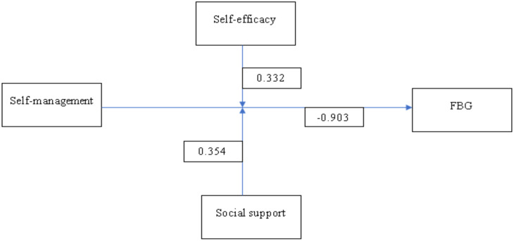 A health promotion model approach in exploring self-management and glycemic control in type 2 diabetes: the moderating effects of self-efficacy and social support.