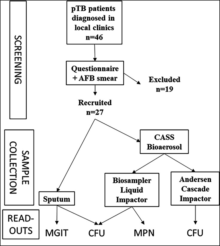 Differentially culturable <i>Mycobacterium tuberculosis</i> in cough-generated aerosols of patients with pulmonary tuberculosis DCTB in cough-generated aerosols.