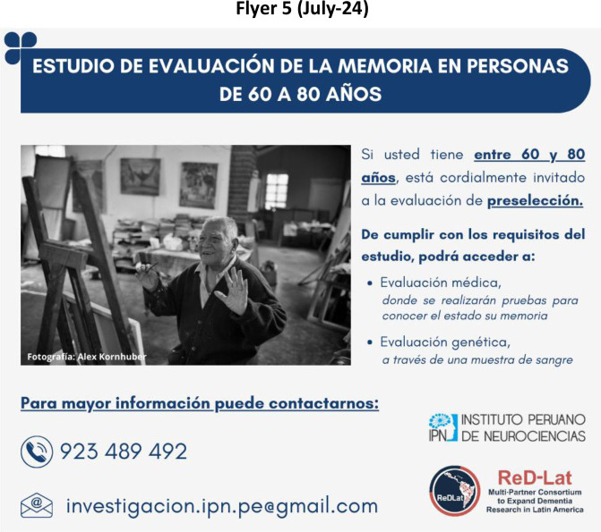 Improving participants' recruitment in dementia-related studies on social media through colloquial language in Lima, Peru.