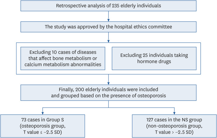 Risk factors for osteoporosis in the elderly and predictive value of age, body mass index, and visceral fat area.