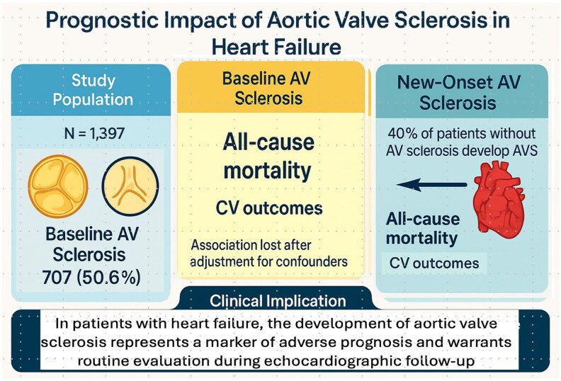 Aortic valve sclerosis in heart failure: marker of severity or harbinger of progression?