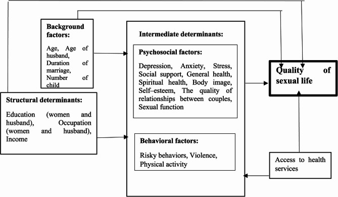 Identifying the social determinants of marginalized women's quality of sexual life based on the WHO approach: path analysis.