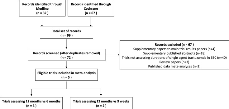Reduced duration adjuvant trastuzumab in the treatment of patients with HER2-positive breast cancer: a meta-analysis of randomised controlled non-inferiority trials including IPD data.