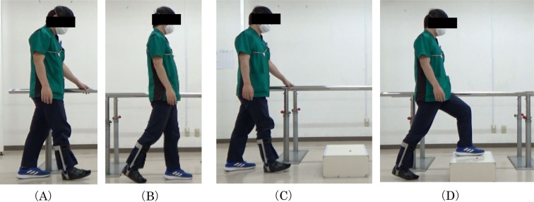 Changes in gait parameters using two types of step training in a patient following hemiplegic stroke.