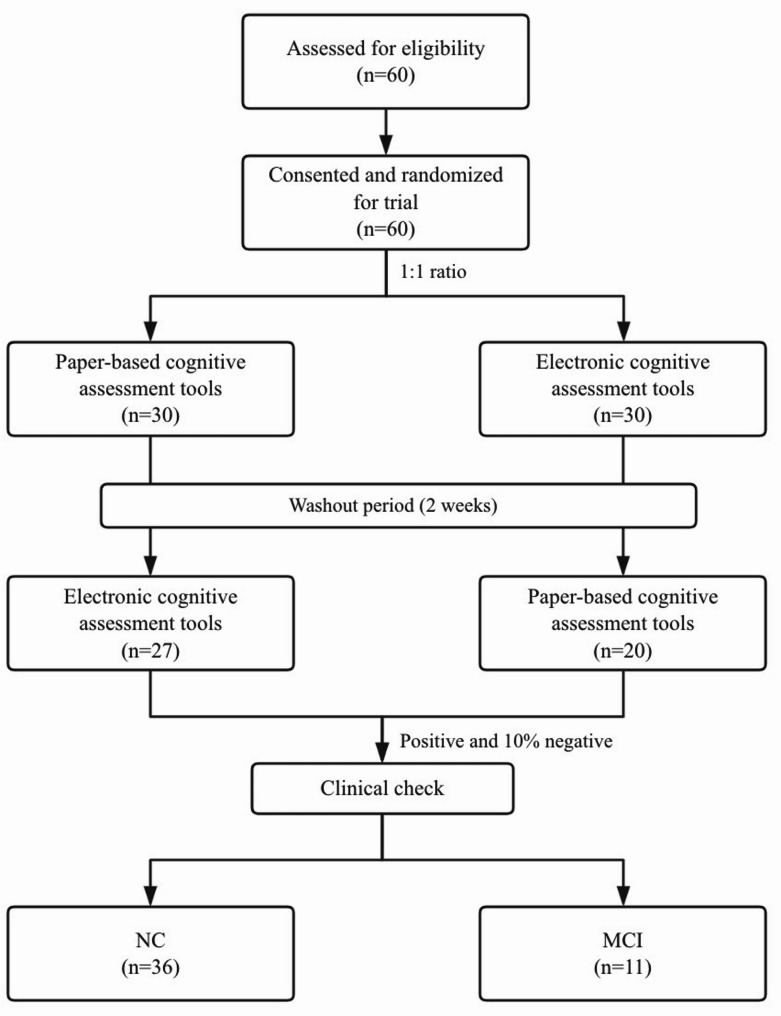 Validity and usability for digital cognitive assessment tools to screen for mild cognitive impairment: a randomized crossover trial.