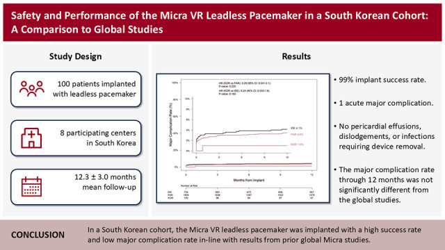 Safety and Performance of the Micra VR Leadless Pacemaker in a South Korean Cohort: A Comparison to Global Studies.
