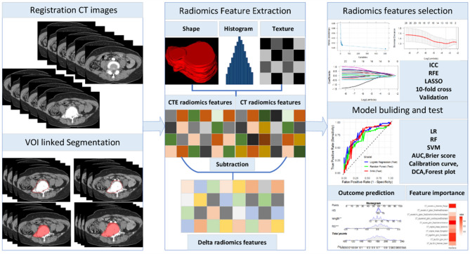 CT delta-radiomics predicts the risks of blood transfusion and massive bleeding during spinal tumor surgery.