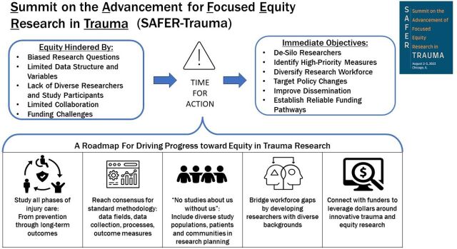 Access, delivery and outcomes: the summit on the advancement of Focused Equity Research in Trauma (SAFER-Trauma).